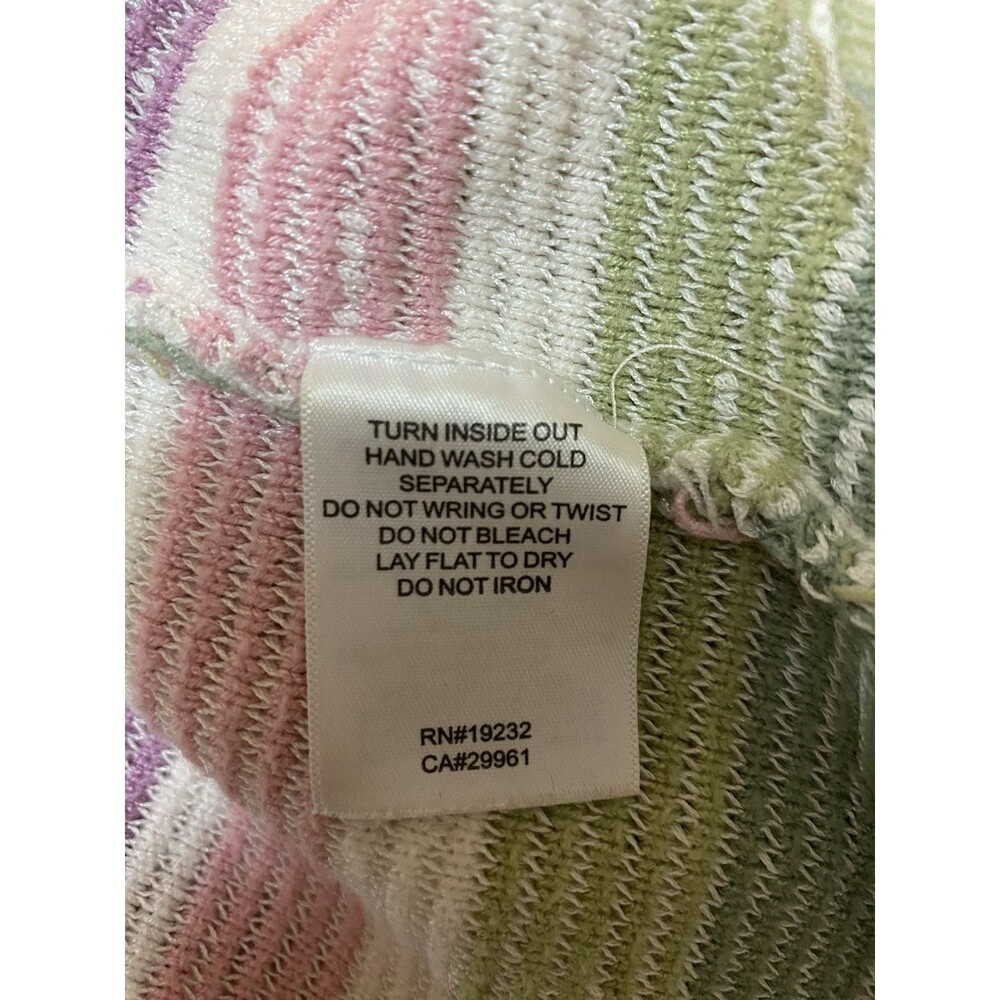 Alfred Dunner Striped Top Size L Pastel Colors Embellished - Picture 5 of 5